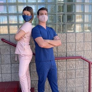 Men’s Jaanuu V-Neck Top in Royal Blue